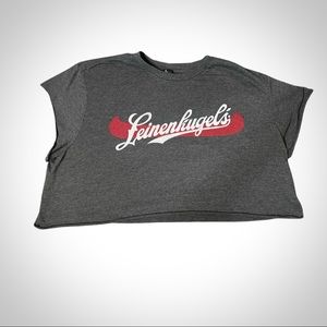 Leinenkugels crop tee